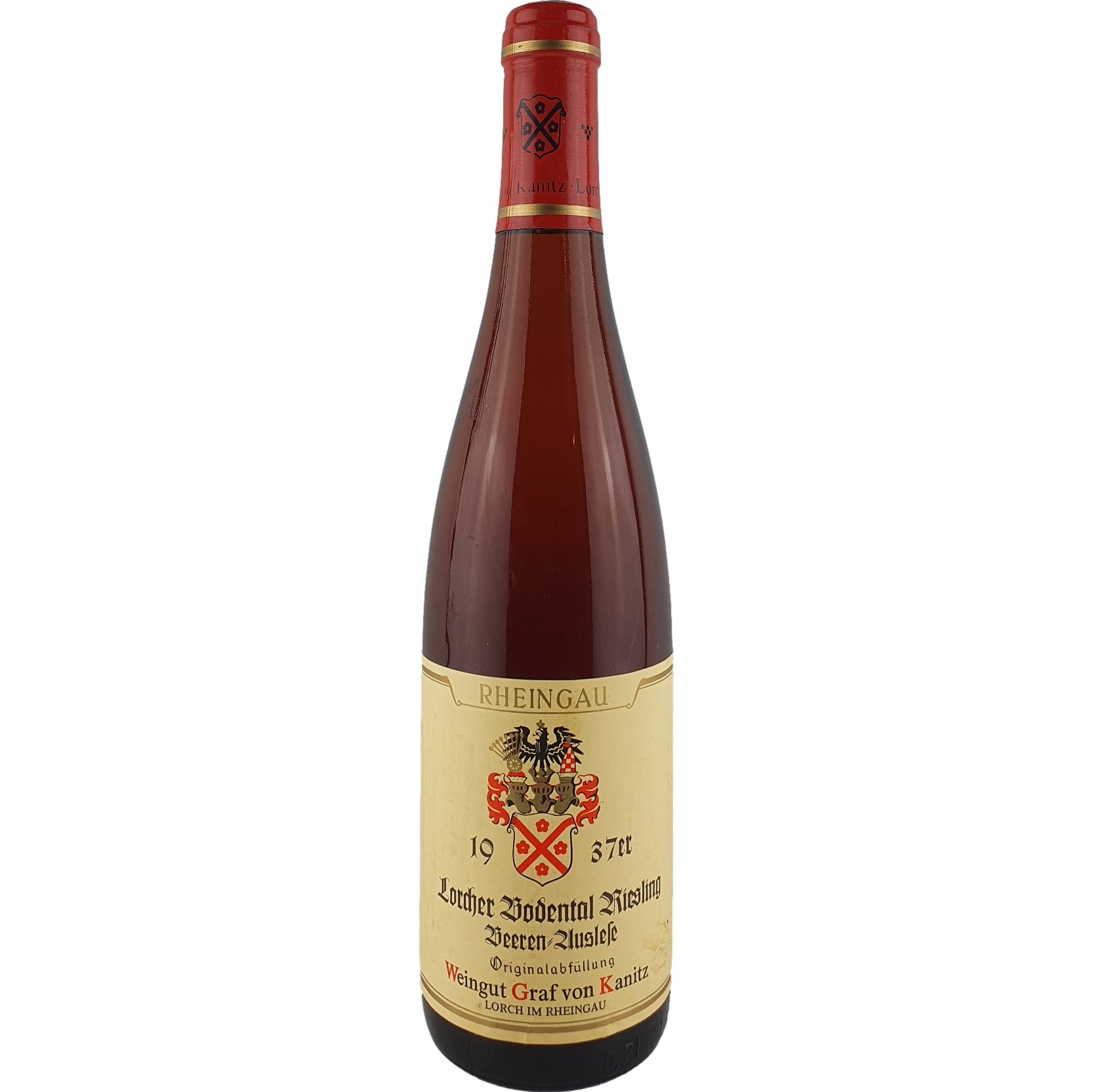 Gräflich v. Kanitz'sches Weingut - Lorcher Bodental Riesling Beerenauslese   1937 - 0,7 l AR000094