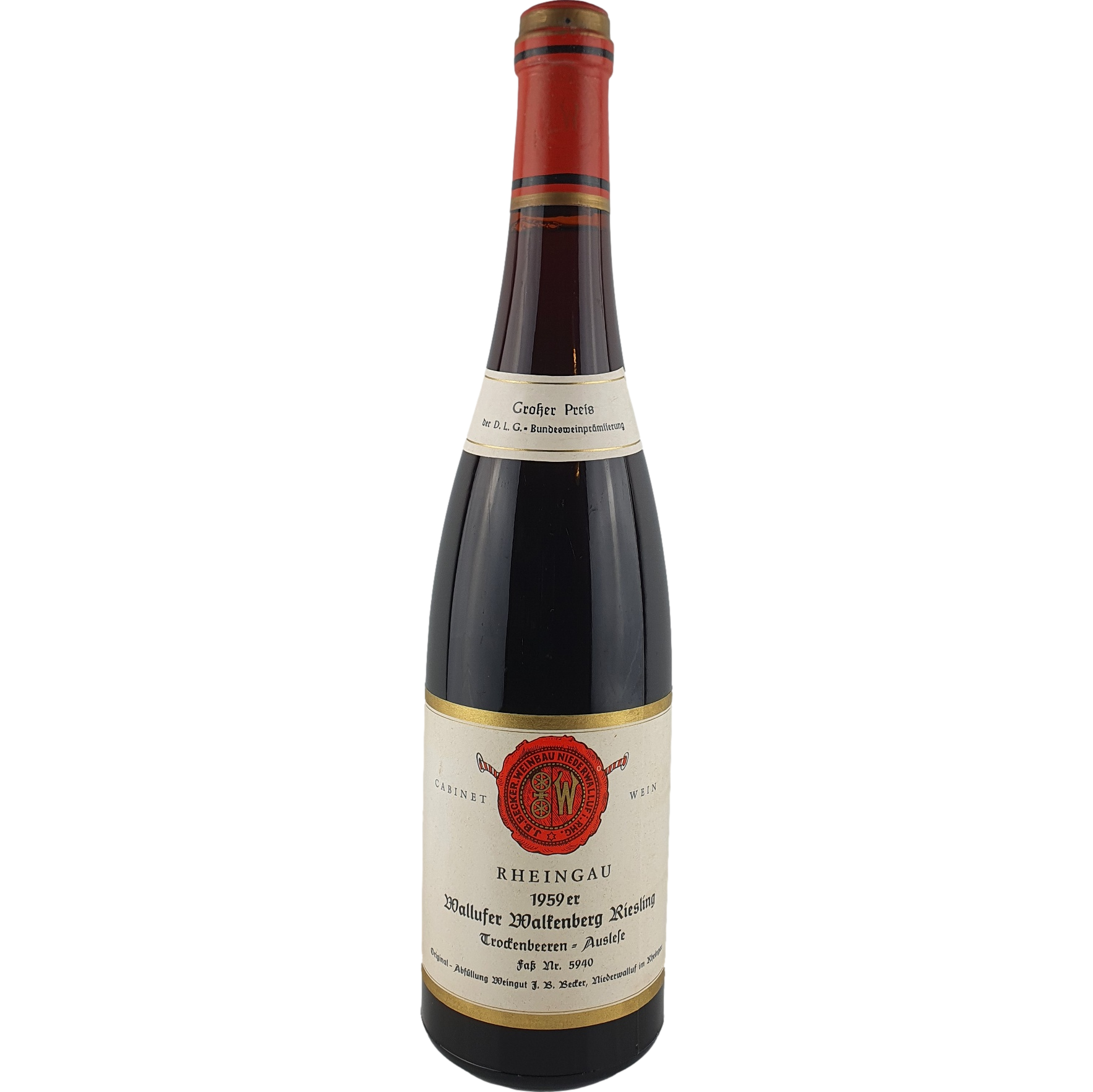 J. B. Becker - Wallufer Walkenberg Riesling Trockenbeerenauslese Cabinet  1959 - 0,7 l AR000206