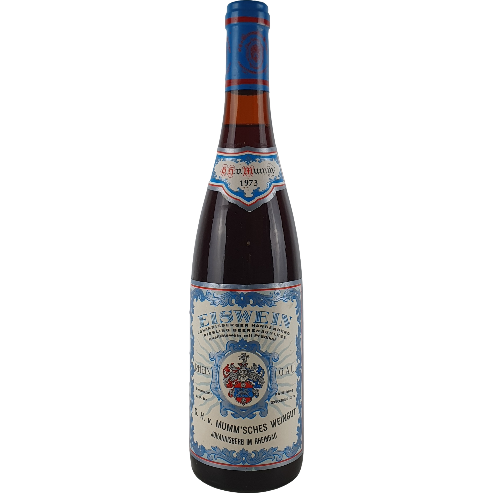 G. H. von Mumm - Johannisberger Hansenberg Riesling Eiswein-Beerenauslese   1973 - 0,7 l AR000366