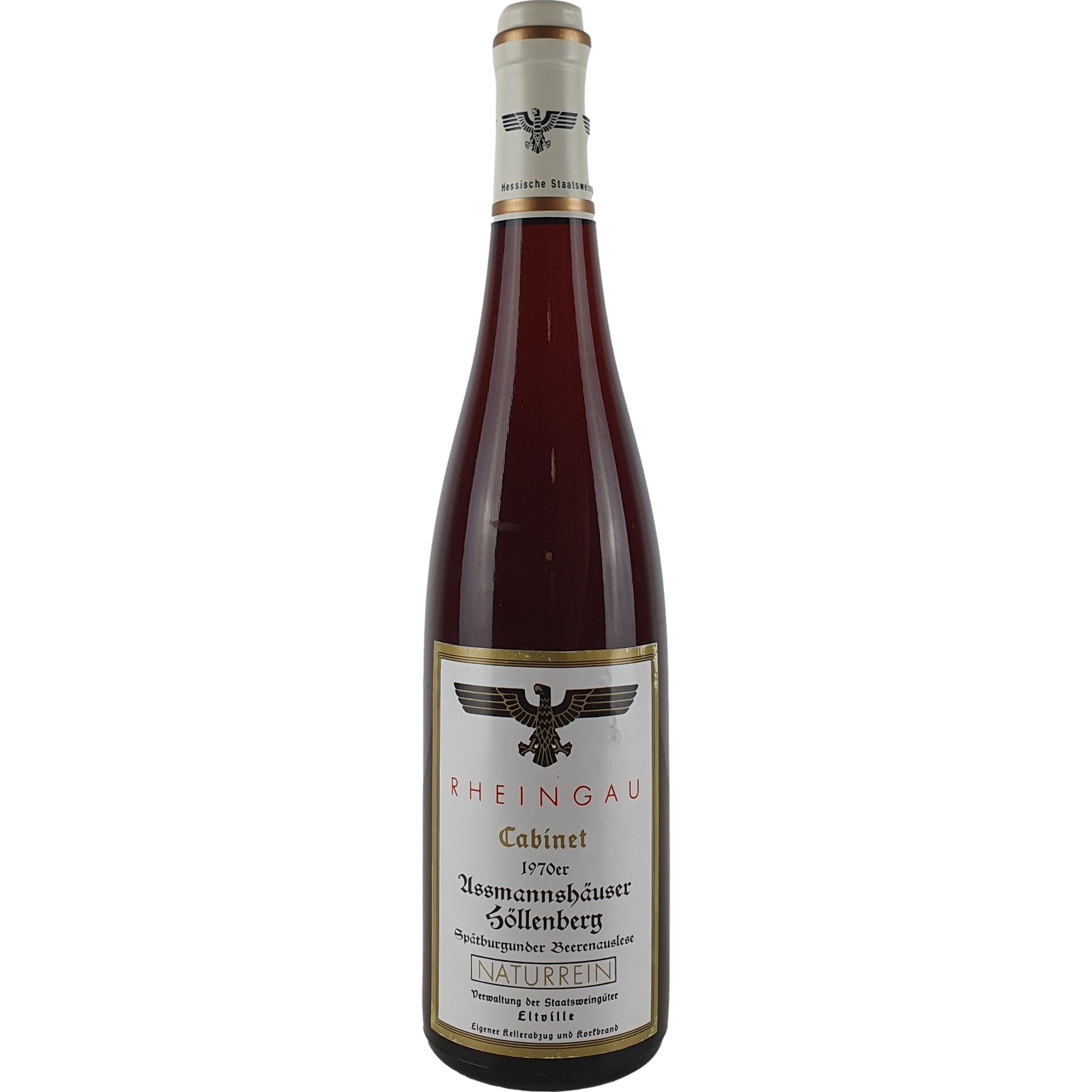 Staatsweingüter Eltville (Kloster Eberbach) - Assmannshäuser Höllenberg Spätburgunder Beerenauslese   1970 - 0,7 l AR000325